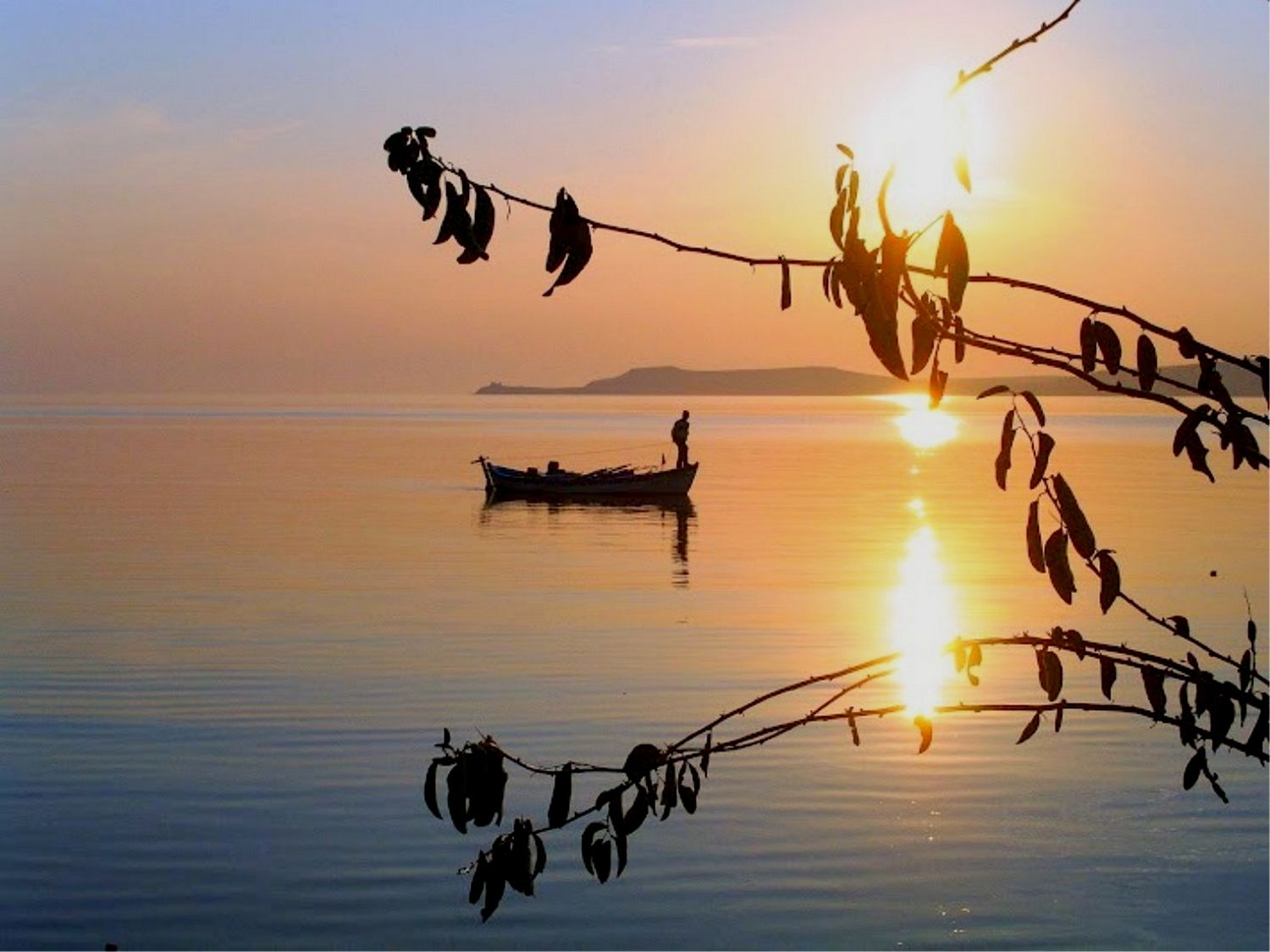 Fisherman at sunset